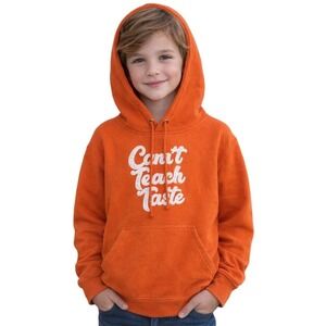 FWRD DENIM Kids Orange Can't Teach Taste Graphic Hoodie Sweatshirt FW-10573